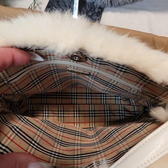 Burberrys Blue Label Rabbit Fur Handbag - Picture 6 of 11